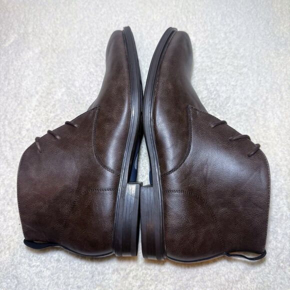 Van Heusen Brown Leather Boots Men\'s Vander Size 9 main image 4
